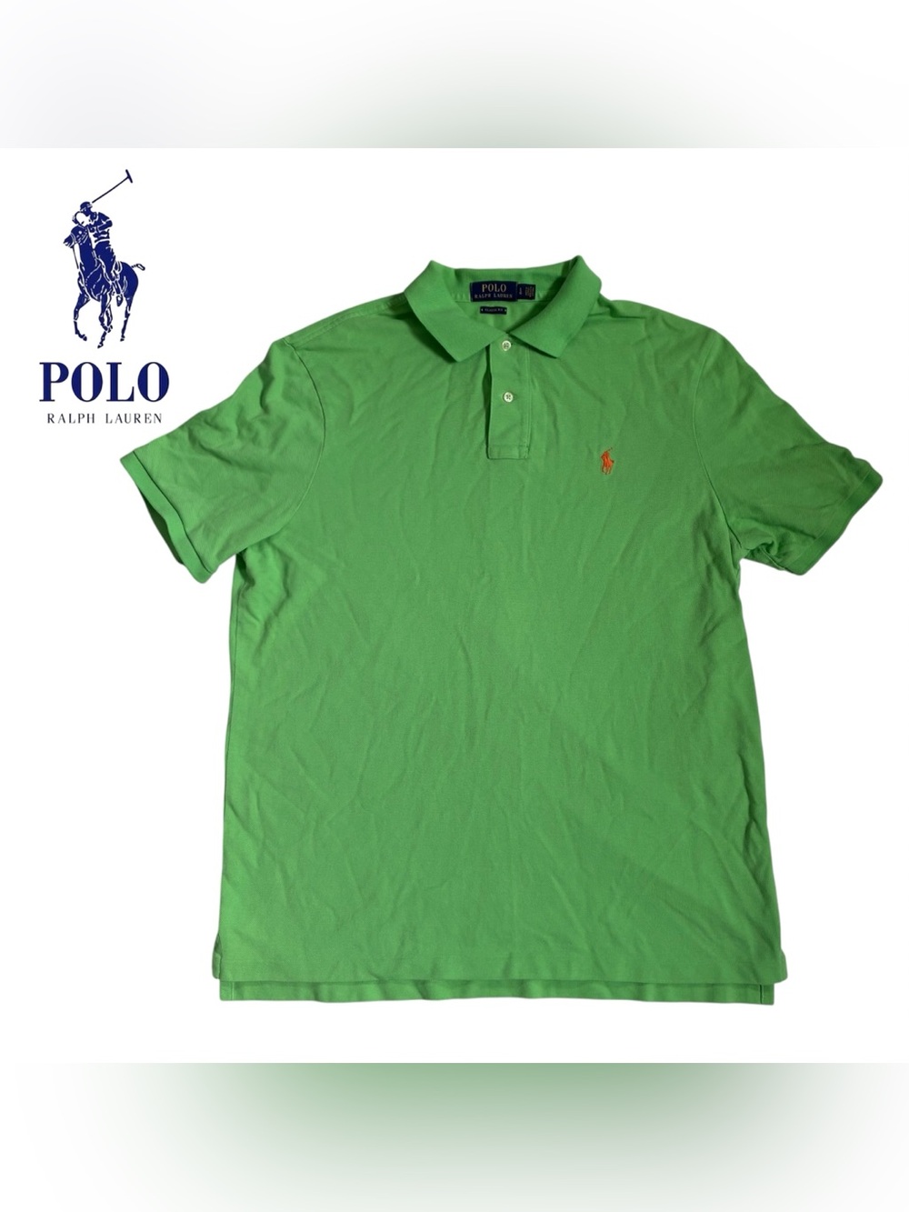 GREEN RALPH LAUREN POLO SHIRT MEN’S CLASSIC FIT LARGE
